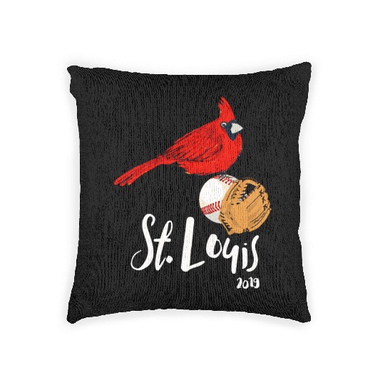 Saint Louis Red Cardinal 2019 Bird Player Woven Pillows