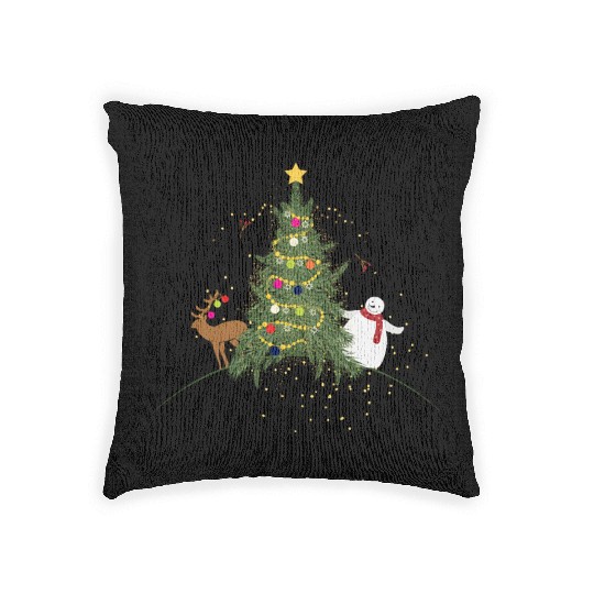 Christmas Holly Jolly Woven Pillows
