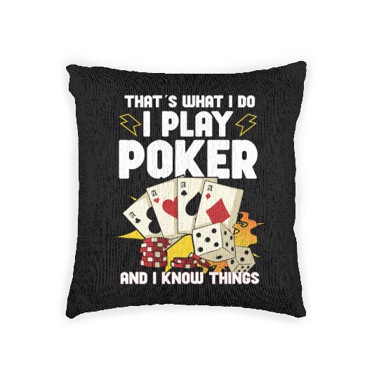 Poker Casino Poker Player Gambling Roulette Gift Woven Pillows