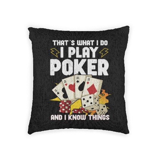 Poker Casino Poker Player Gambling Roulette Gift Woven Pillows