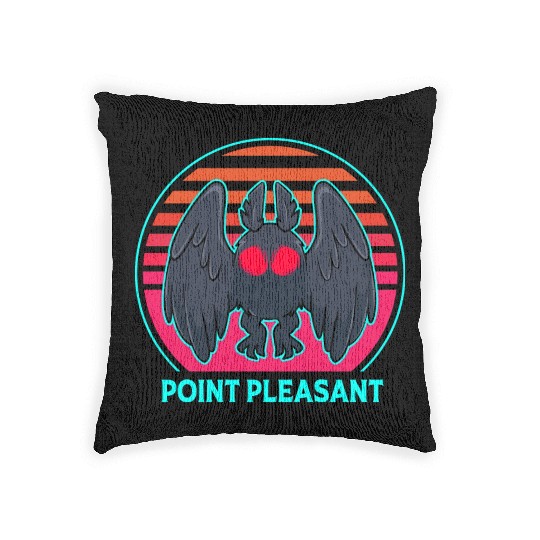 Cryptozoology Folklore Mothman Point Pleasant Woven Pillows