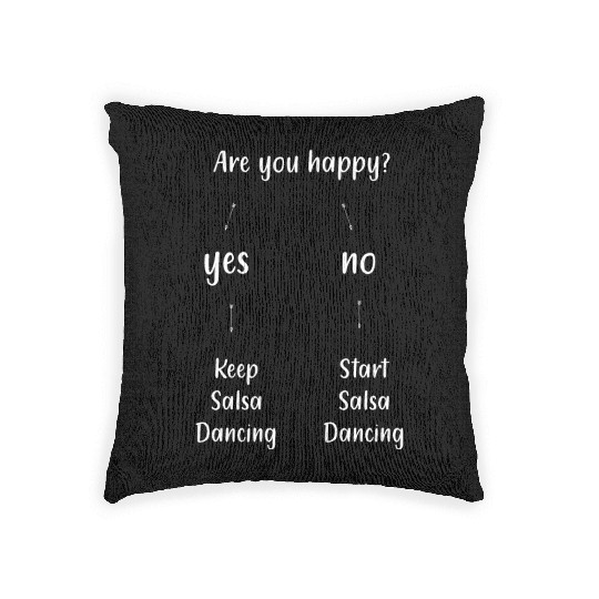 Are You Happy Ballroom Dance Funny Salsa Woven Pillows