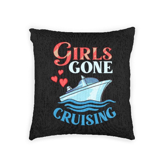 Cruise Ship Vacation Trip Party Sailing Boating Woven Pillows