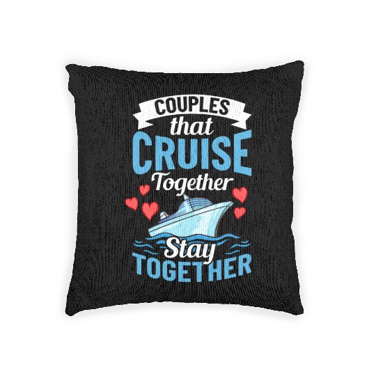 Cruise Ship Vacation Trip Party Sailing Boating Woven Pillows