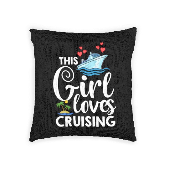 Cruise Ship Vacation Trip Party Sailing Boating Woven Pillows