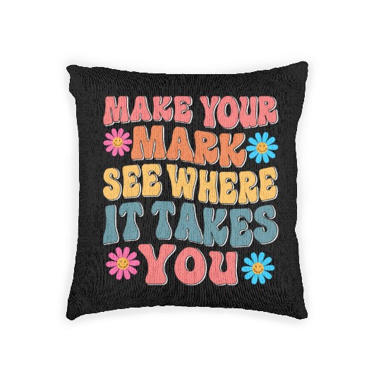 Make Your Mark Dot Day See Where It Takes You Woven Pillows