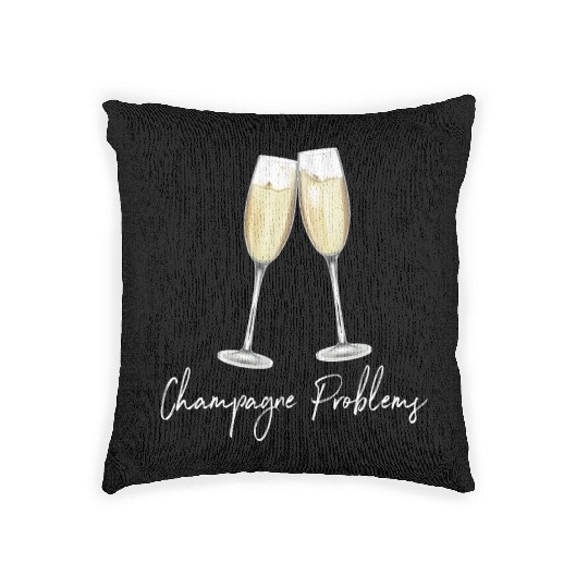 Champagne Problems Woven Pillows