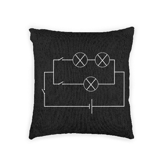 Physics Electrical Circuit Science Teacher Nerd Woven Pillows