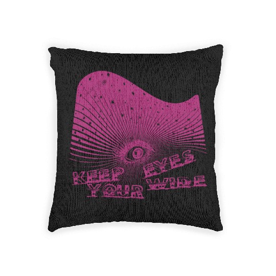 Eyes Wide Winter Storm Deep In Pink Woven Pillows
