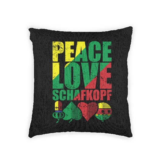 Peace Love Sheepshead Card Game Playing Card Woven Pillows
