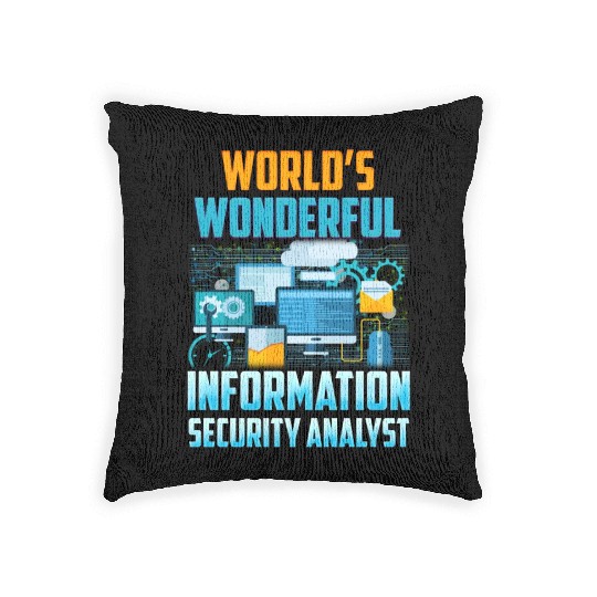 World's Wonderful Information Security Analyst Woven Pillows