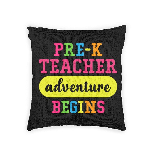 Pre K Teacher Adventure Begins Woven Pillows