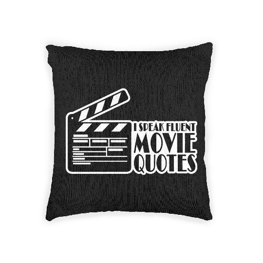 speak fluent movie quotes Woven Pillows
