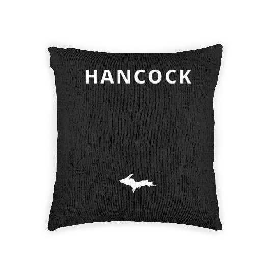 Hancock Michigan Upper Peninsula Woven Pillows
