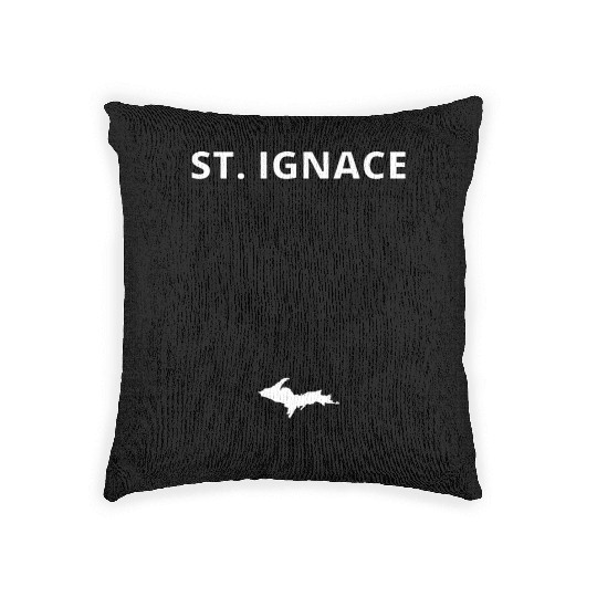 St. Ignace Michigan Upper Peninsula Woven Pillows