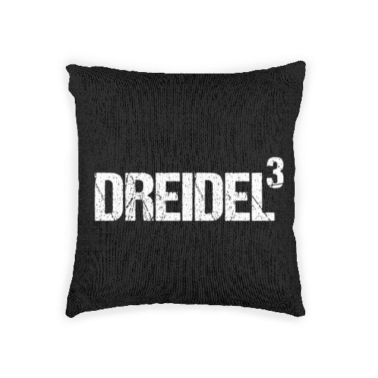 Funny Dreidel Dreidel Dreidel Cubed Hanukkah Math Woven Pillows