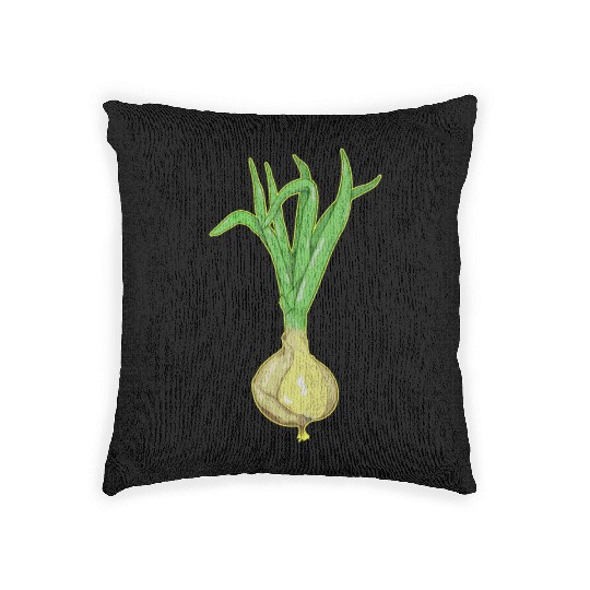 Onion plant Woven Pillows