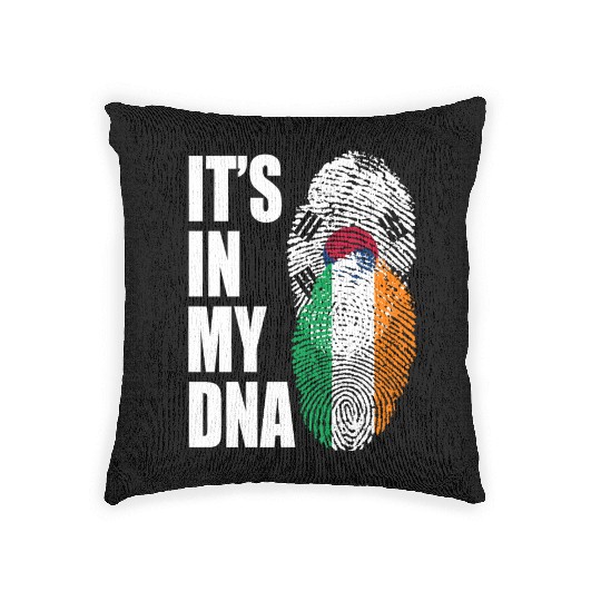 South Korean And Irish Mix Heritage DNA Flag Woven Pillows