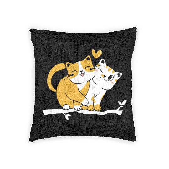 Cat Owner Cute Cat Lover Baby Cats Owner I Cute Ca Woven Pillows
