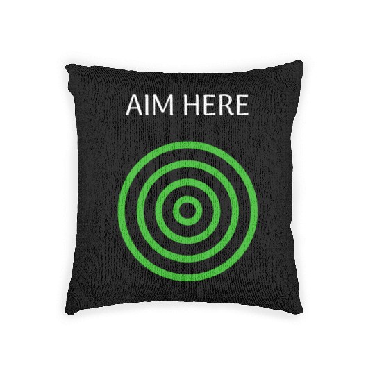 Aim Here Target Archery Bullseye Woven Pillows