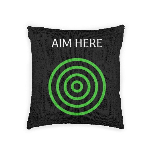 Aim Here Target Archery Bullseye Woven Pillows