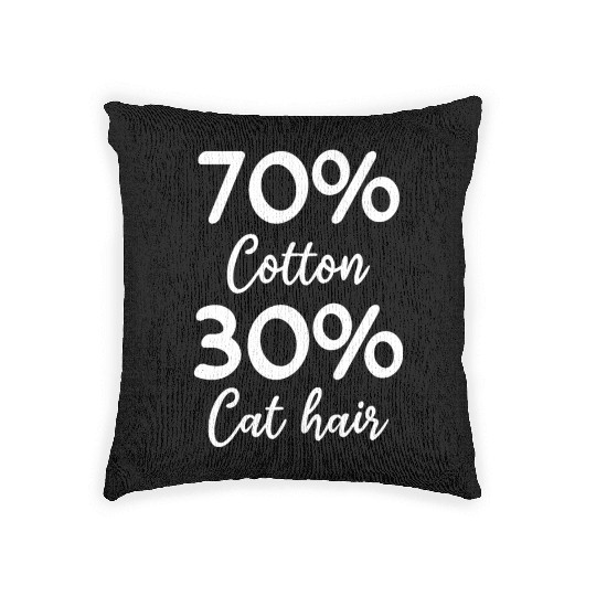 Funny Cat Owner I 70% Cotton 30% Cat Hair I Funny Woven Pillows