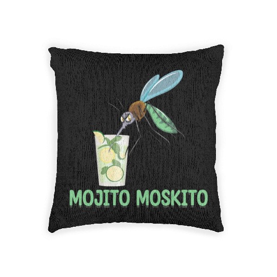 MOJITO MOSKITO | Funny Beer Woven Pillows | Funny Alcohol