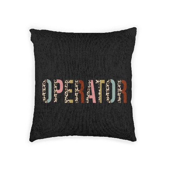 Radio Operator Leopard Print Funny Woven Pillows