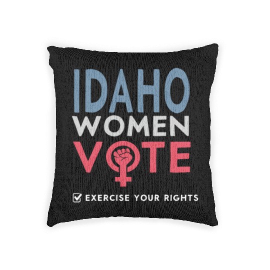 Idaho Women Vote Voter 2022 Election Feminist Woven Pillows