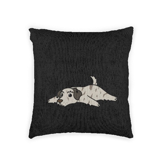 Anatomy Of A Irish Wolfhound Woven Pillows