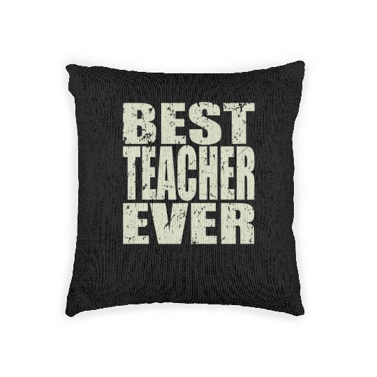 Best Teacher Ever Teacher Gift Woven Pillows