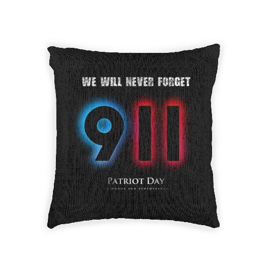 We will never forget Patriot Day 9-11/ twin towers Woven Pillows
