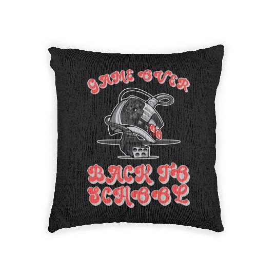 Game Over Back To School Woven Pillows