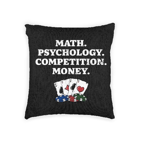 Math Psychology Competition Money Gambler Poker Woven Pillows