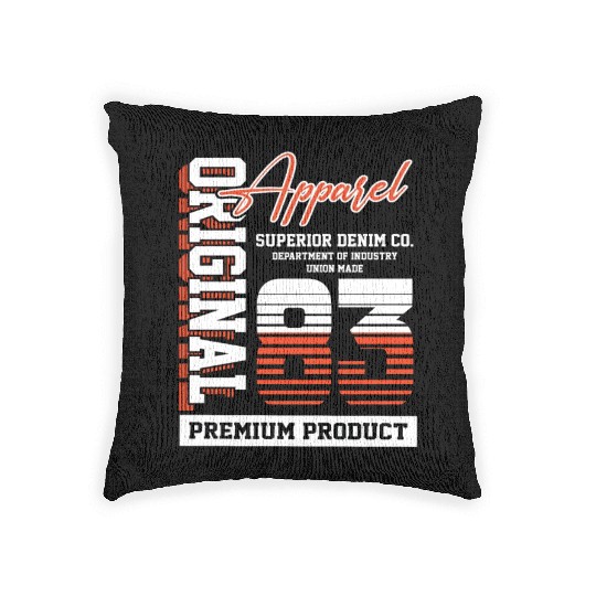 1983 Vintage Birthday Vintage Gift Retro Woven Pillows