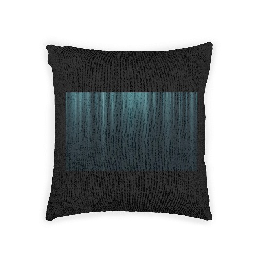 Elegant Teal Blue Theater Cinema Curtain Pattern Woven Pillows