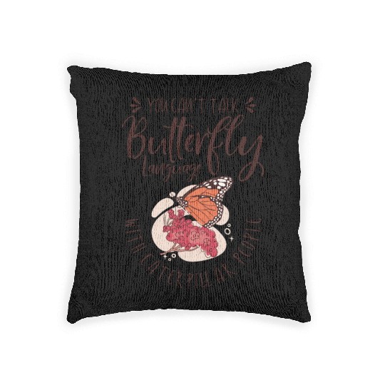 Celestial Art Butterfly Talking Mystical Insect Woven Pillows