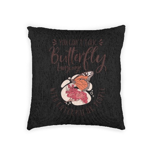 Celestial Art Butterfly Talking Mystical Insect Woven Pillows