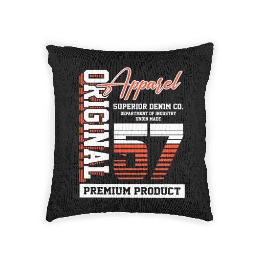 1957 Vintage Birthday Vintage Gift Retro Woven Pillows