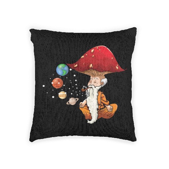 Relax Yoga Time Mandala Meditate Gnome Dwarf Yoga Woven Pillows