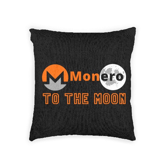 Monero to the Moon Woven Pillows