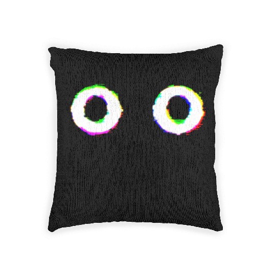 Glitch Ghost Face Woven Pillows