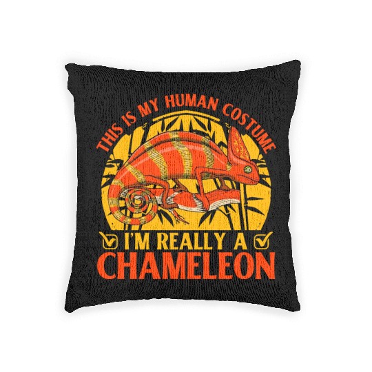 This is my Human Costume I'm really a Chameleon Woven Pillows