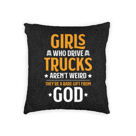 Trucker Truck Driver Truckie HGV Driver Teamster Woven Pillows