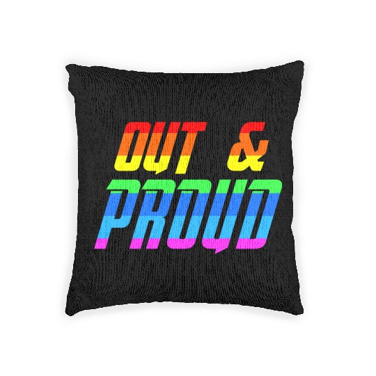 Out and Proud / LGBTQ, Gay Lesbian Gay Pride Woven Pillows