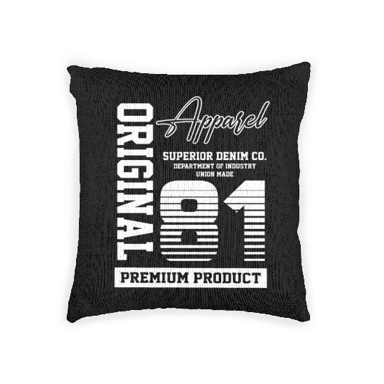 1981 Vintage Birthday Vintage Gift Retro Woven Pillows