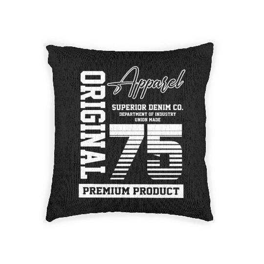 1975 Vintage Birthday Vintage Gift Retro Woven Pillows