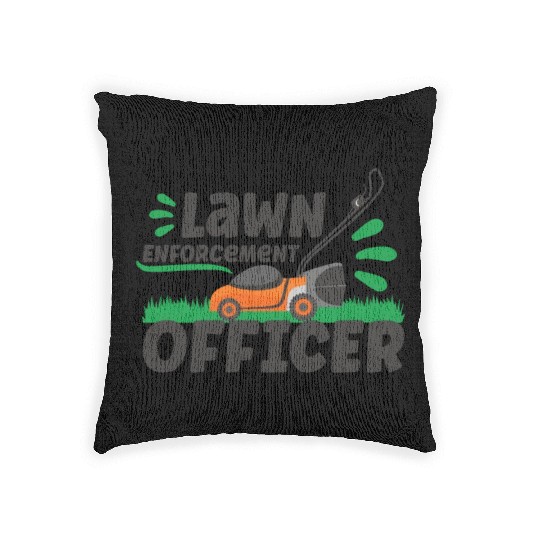 Gardening Plants Gardener lawn mowing Leaf Blower Woven Pillows