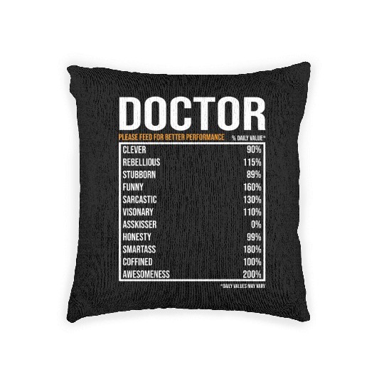 Doctor Daily Value funny Doctor Woven Pillows