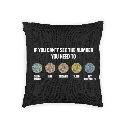 Ishihara Numbers - Eat Vegetables Woven Pillows